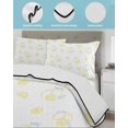thumbnail image 3 of Twin XL Quilt Bedding Set, Yellow Lemon Reversible Summer Quilt 3 Pieces, Country Farmhouse Fruits Leaves Summer Lightweight Bedspreads Coverlets with 2 Pillow Shams for All Seasons, 3 of 5