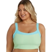 Cyn & Luca Plus Sarabeth Colorblock Ribbed Adjustable Crop Top