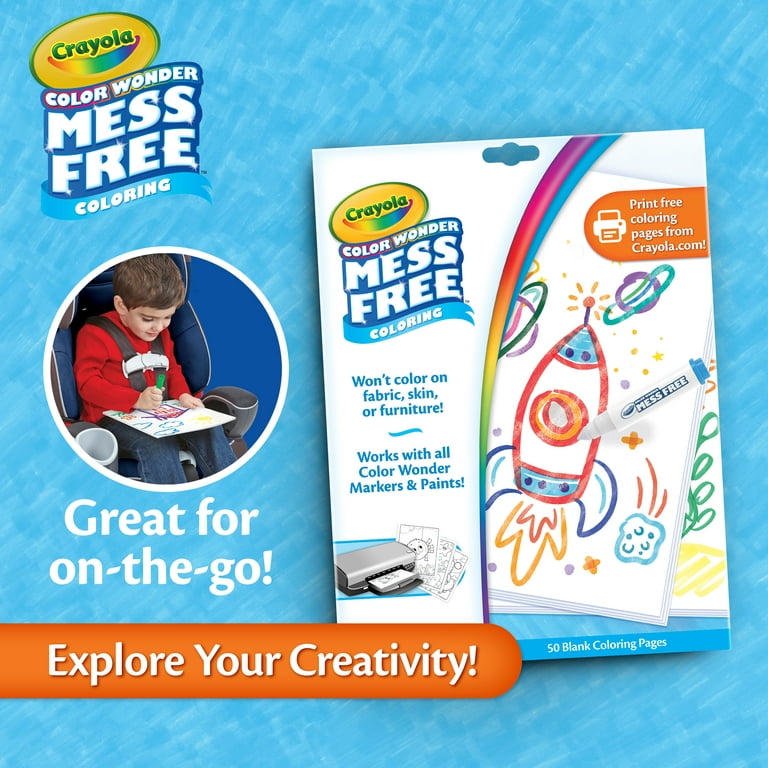 Crayola Color Wonder Mess Free Coloring Pages, Toddler Toys, Kindergarten  School Supplies, Blank Refill Paper - Walmart.com