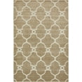 thumbnail image 1 of Unique Loom Collection Modern Trellis Transitional Indoor and Outdoor Flatweave Area Rug, 6' x 9', Light Brown/Beige, 1 of 1