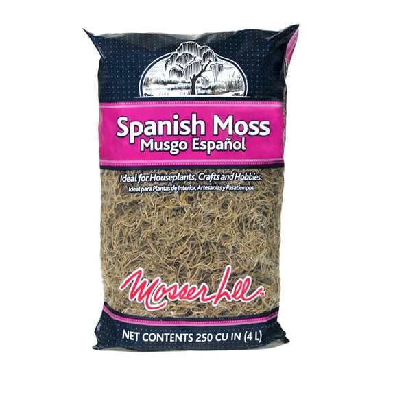 Mosser Lee Decorative Spanish Moss Soil Cover in Grey for multi use (plants/crafts) , 250 cu. in
