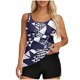 thumbnail image 2 of Trajes de baño para mujer, Trajes de baño para mujer, Traje de baño bikini de tirantes sin espalda de color liso para mujer, Conjunto de bikini con bloques de color y hombros descubiertos, Traje de ba, 2 of 7
