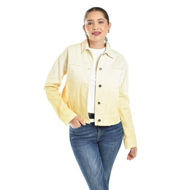 Chamarra denim con degradado Roman Fahion /Juvenil, 19941 (Amarillo) amarillo M