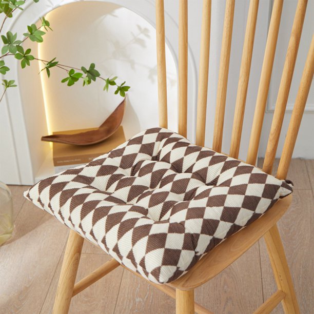 Striped Diamond Plush Geometric Cushion Student Seat Cushion Home Reclining Chair Restaurant Chair Strapable Bottom Cushion Deals Of The Day Clearance