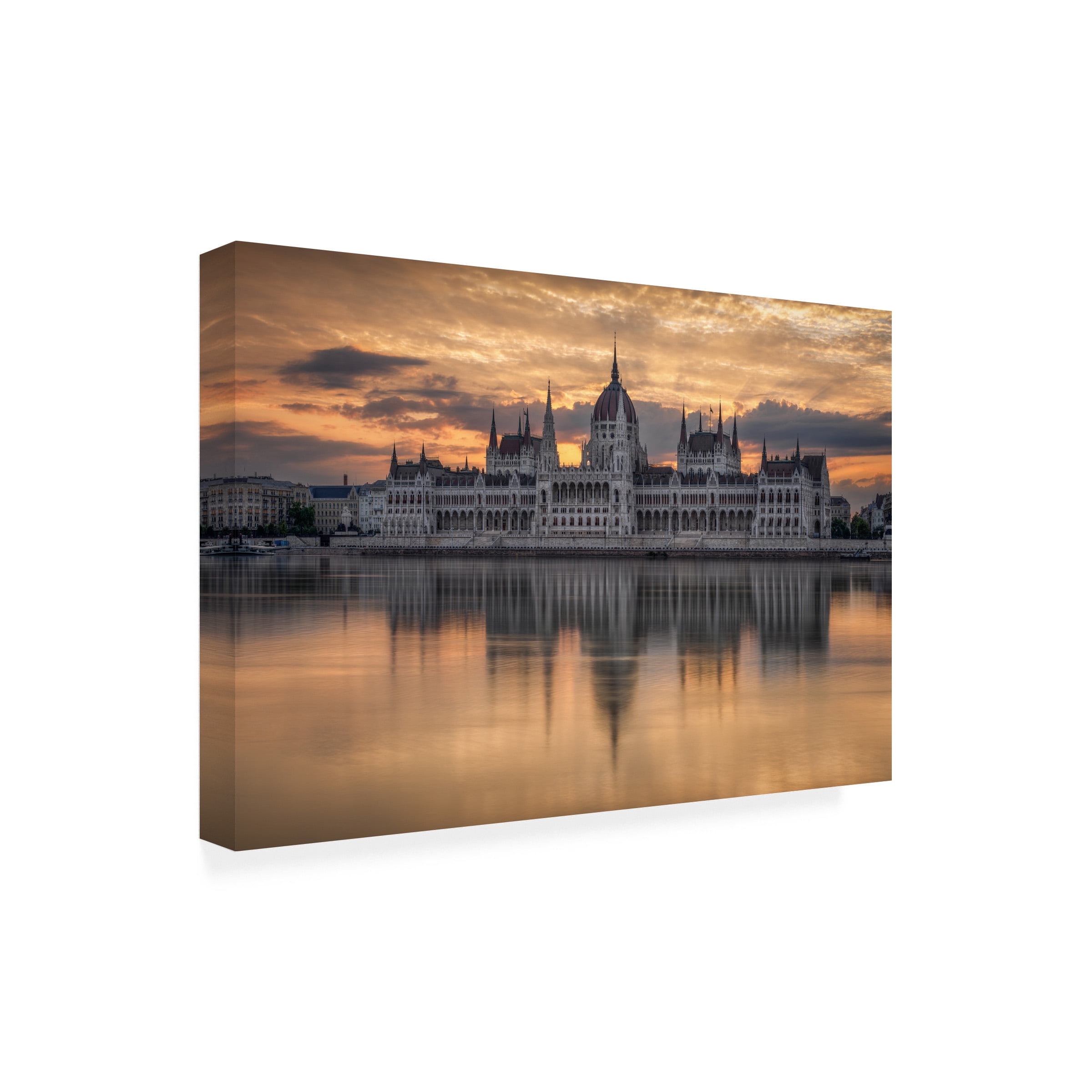 Trademark Fine Art Nicholas Sunrise In Budapest Canvas Wall Art