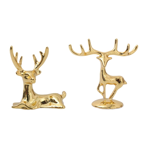2 Piece Reindeer Statue Reindeer Heavy Reindeer Home Living Room Book Desktop