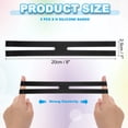 thumbnail image 2 of Uxcell 8 Inch H Silicone Bands, 5 Pcs Elastic Rubber Wrapping Bands for Outdoor Notebook Book Wallet Pot Box, Black, 2 of 6