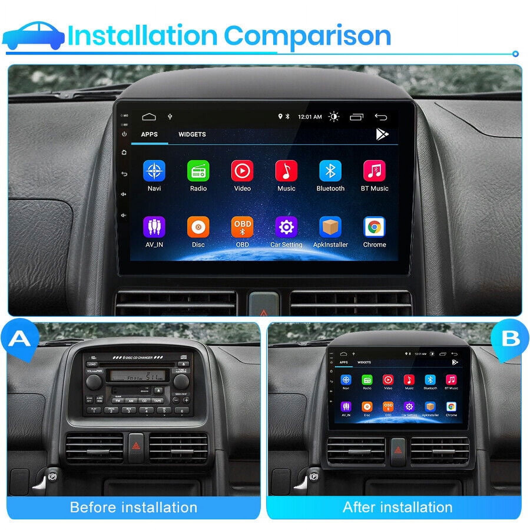 Android 14 Autoradio Für Honda CRV 2001-2006 - 9 Zoll Mit CarPlay & Rückfahrkamera