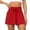 Red, variant on WAYUTE Womens Shorts High Waisted Yoga Running Gym Athletic Solid Color Workout Shorts with Pockets Versatile for Summer Daily Wear