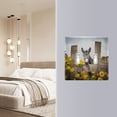thumbnail image 5 of Dailycode Light Switch Plate Covers 2 Gang Wall Plate Plastics Outlet Covers for Kitchen Home Office Decor Donkey with Chrysanthemum Flower, 5 of 8