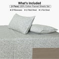 thumbnail image 4 of RUVANTI Flannel Sheets Twin XL Size 4 Pcs - 100% Cotton Double Brushed Bed Sheets, Deep Pockets 16 Inches, All Seasons Breathable, Extra Soft & Comfy Twin XL Sheet Sets, Weeping Willow, 4 of 5