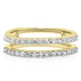 thumbnail image 5 of Dazzlingrock Collection 0.50 Carat (ctw) 18K Round Diamond Wedding Enhancer Guard Double Band 1/2 CT, Yellow Gold, Size 8, 5 of 10