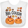 thumbnail image 3 of Inktastic Big Cousin Pumpkins with Fall Leaves Boys or Girls Baby Bib, 3 of 4