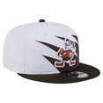 thumbnail image 3 of Men's New Era Brown Cleveland Browns Throwback Jagged 9FiFTY Snapback Hat, 3 of 5