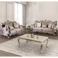 thumbnail image 4 of Furniture of America Haggen 2-Piece Velvet Tufted Sofa Set in Purple, 4 of 16