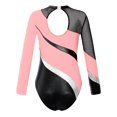 thumbnail image 5 of iiniim Marble Print Gymnastics Leotard for Girls Sparkle Dance Bodysuit Dancewear 6-16 Pink 6, 5 of 7