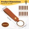 thumbnail image 2 of Austok 100Pcs PU Leather Keychain Blanks Bulk Blanks Keychain Kit with Key Rings DIY Multipurpose Keyring Set for DIY Key Chains Craft, 2 of 9