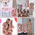 thumbnail image 5 of Globos de papel de aluminio de 40 pulgadas, globo digital gigante para decoraciones de fiesta de cumpleaños para niños, oro rosa, 8, 5 of 5