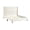 Beige Velvet, variant on Roundhill Furniture Rozitta Upholstered Wingback Platform Bed, Queen