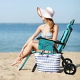 thumbnail image 3 of ABORON Beach Cart Chairs with 8" Wheels, 2 in 1 Heavy Duty Beach Chair with Canopy Shade, Foldable Beach Lounge Chair with Integrated Wagon Pull Cart Combination, Perfect for Backyard, Pool or Picnic, 3 of 7