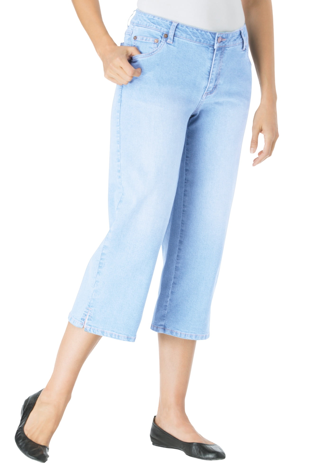 walmart plus size jean capris