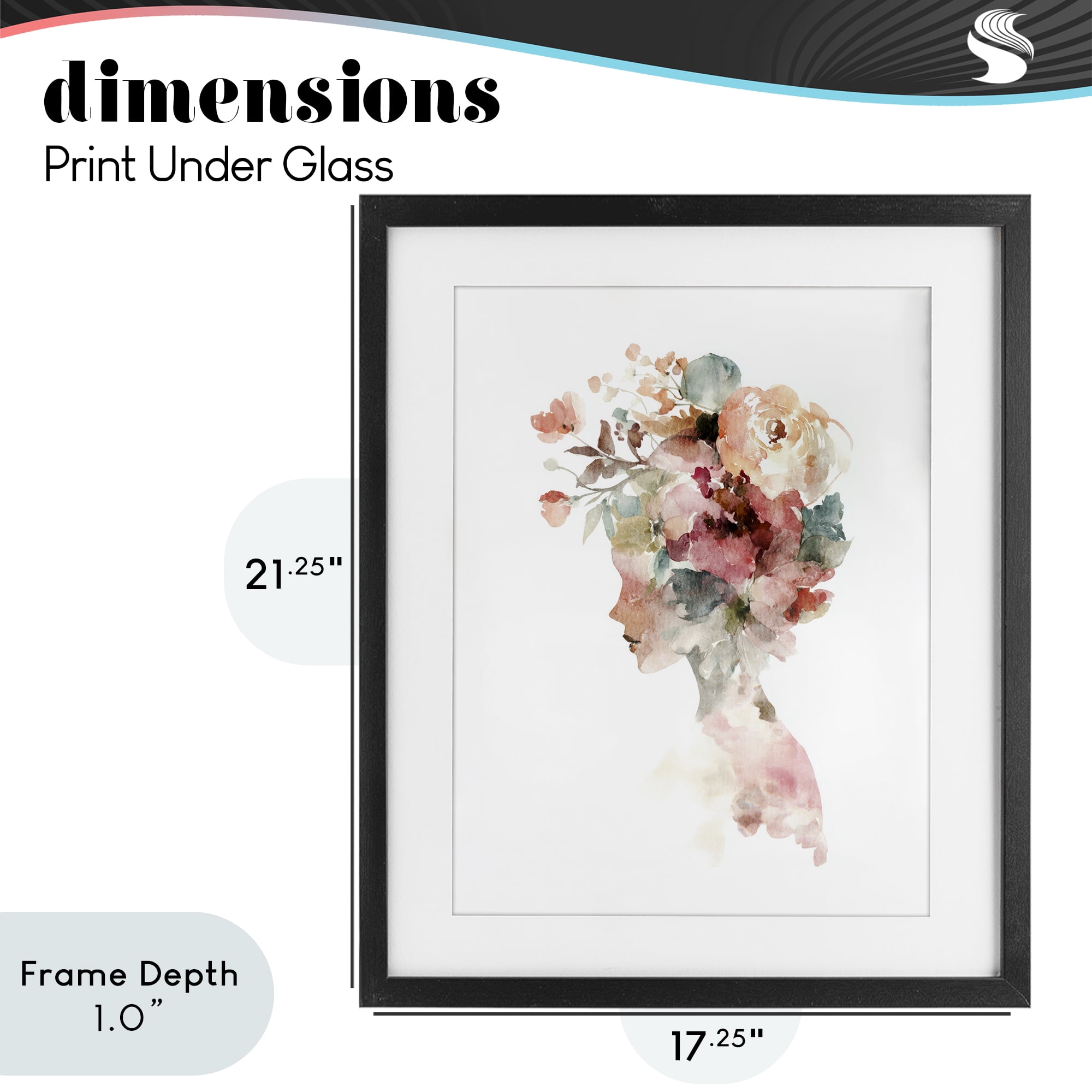 Stupell Industries Crowned in Nature Silhouette Black Framed Print Under Glass, design by Svetlana Aleynikova