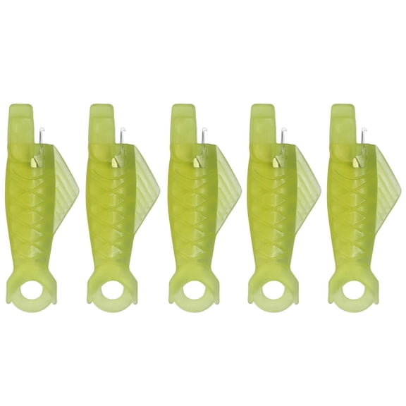 Fish Mouth Sewing Machine Needle Threader, Automatic Sewing Needle Threader, Simple Needle Threader Tool, Quick Sewing Machine Cycle Simple Needle Threader Tool (Yellow/5 Pcs) 0.31x1.22"
