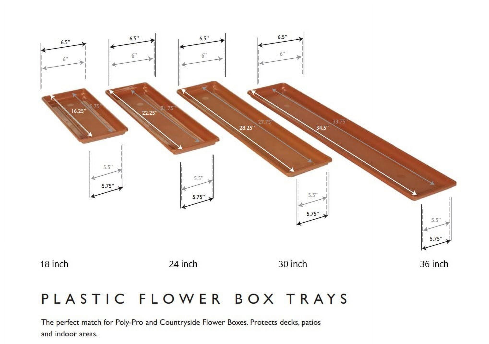 Root & Vessel Countryside Flower Box Tray, Terra, Small, (16.25" x 6.5")