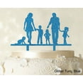 thumbnail image 1 of Personalized Family Cake Topper Custom Silhouette Wedding Cake Topper Cake Decorations Option Available 6-7 Inches Wide, 1 of 1