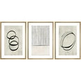 thumbnail image 3 of PixonSign Framed Wall Art Set Geometric Ring Grid Landscape Graffiti & Street Canvas Print Abstract Cozy Neutral Modern Art Nordic for Living Room, Bedroom, Office - 16"x24"x3 Natural, 3 of 5