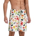 thumbnail image 2 of Pofeuu Crabs Shrimps Print Men's Soft Woven Elastic Waistband Sleep Pajama Short-XX-Large, 2 of 6