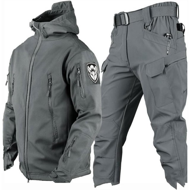 Conjunto de traje de esquí de dos piezas para hombre, abrigo de nieve con capucha impermeable a prueba de viento de invierno para hombre, trajes de nieve para snowboard de 2 piezas