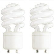Ciata Lighting 13-Watt Mini Compact Fluorescent Light Bulb GU24 Base Twist and Lock, Warm White - 2 Pack