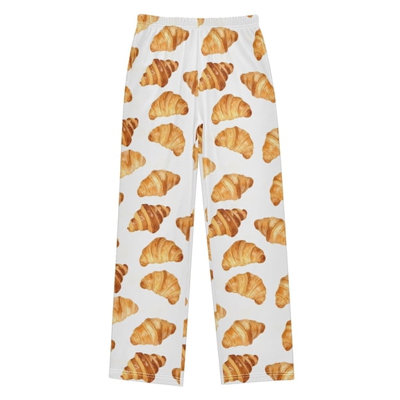 Croissant Bread Christmas Pajama Pants Soft and Lightweight Elastic Waistband Christmas Pajama Pants