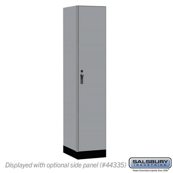 Salsbury Industries 15-41161WF 15 in. Wide Premier Wood Locker - Single Tier - 1 Wide - 6 ft. High - 21 in. Deep - Winter Fog - Hasp