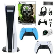 Sony PlayStation 5 Core Console with Call of Duty: Modern Warfare II with Accessories and DualSense Controller in Starlight Blue