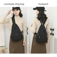 thumbnail image 6 of Small Backpack for Women Black Crossbody Sling Bag Anti-theft Travel Bag Convertible Casual Daypack, 6 of 6
