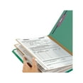thumbnail image 5 of Smead® End-Tab Classification Folders, With SafeSHIELD Fasteners, 8 1/2" x 11", 2 Divider, 2 Partition, 100% Recycled, Green, Pack Of 10, 5 of 7