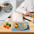 thumbnail image 3 of Yayeee Dish Drying Mat for Kitchen Counter 16" x 18" Microfiber Super Absorbent Coffee Decorative Pad, Art Goldfish, 3 of 9