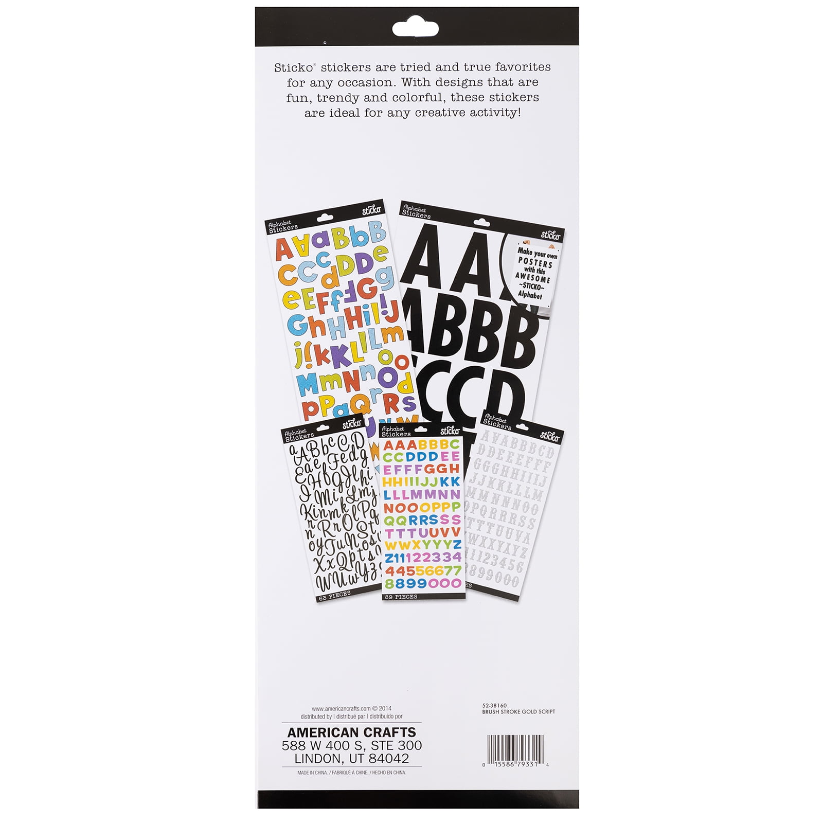 Sticko Alphabet Stickers - Gold Foil Script - Alphabet Stickers - Gold Foil  Script . shop for Sticko products in India.