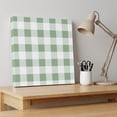 thumbnail image 4 of Ships Next Day Canvas Wall Art 8"x8", Sage Green Checkered Wood Framed Canvas Print Painting, Green White Buffalo Plaid Ready to Hang Small Picture Wall Decor for Home Bathroom Nursery Kitchen, 4 of 9