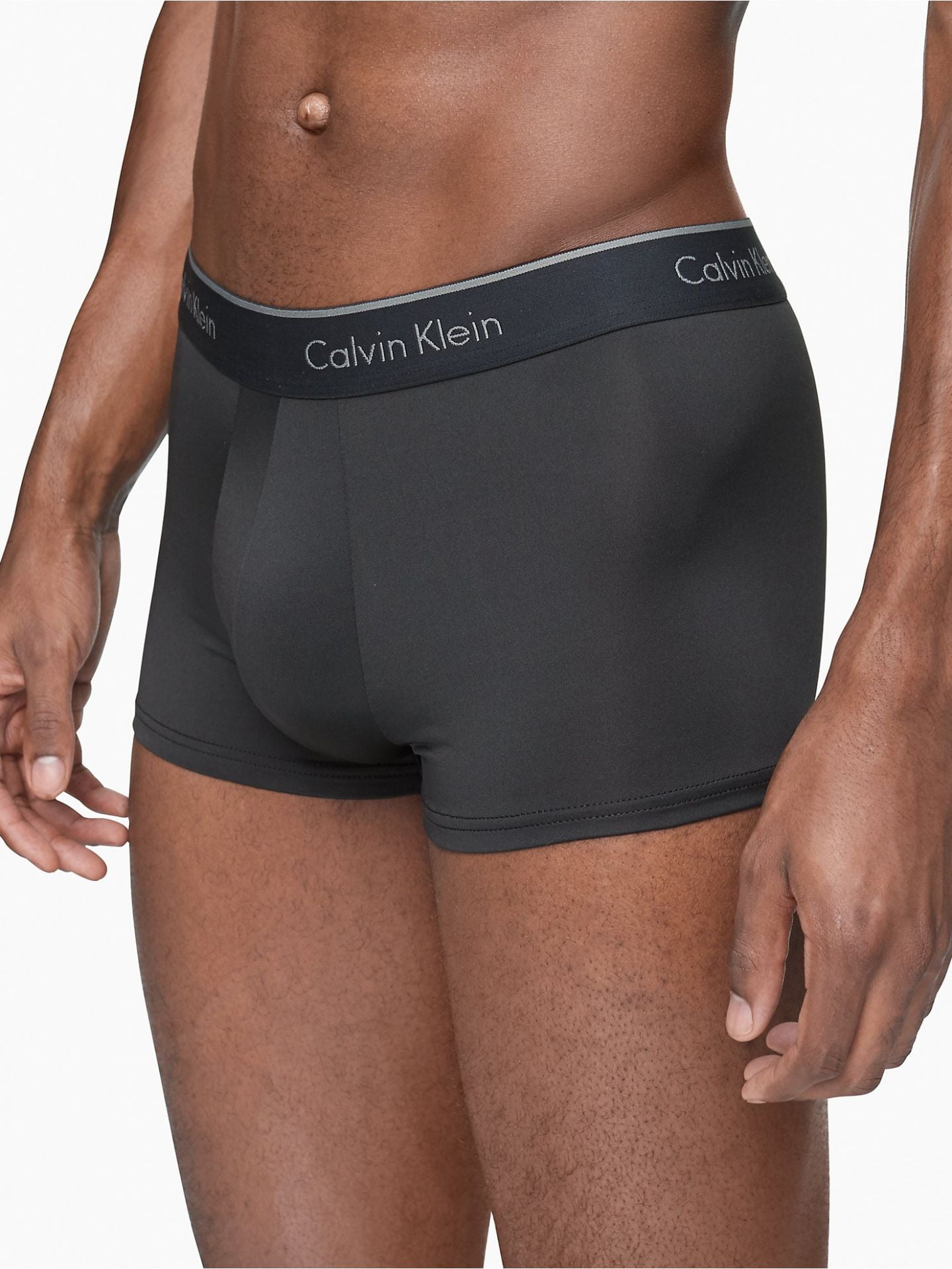 Calvin Klein Men's Micro Stretch Low Rise Trunk - 3 Pack, Black, Small -  