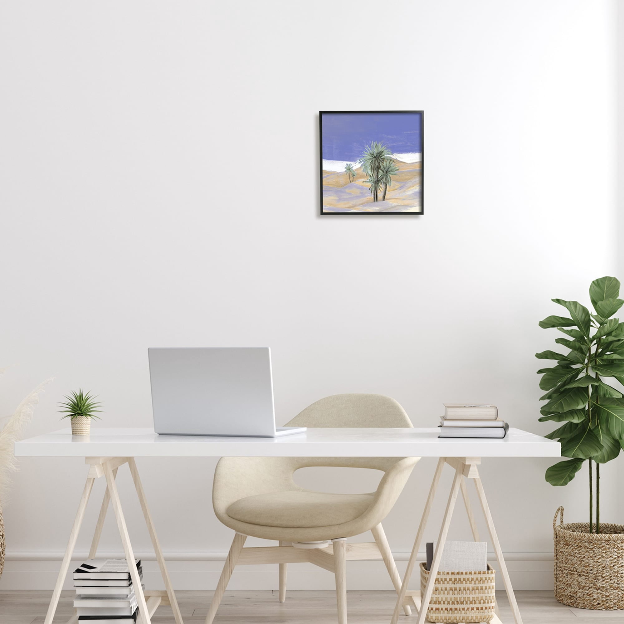 Stupell Industries Desolate Desert Sand Palm Trees Blue Sky , 24 x 24, Design by Patricia Pinto