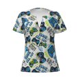 thumbnail image 3 of Naloa Game All Day Print T-Shirts Short Sleeve V Neck Tees for Women Fashion Tops Trendy Lightweight Soft Casual Summer Outfits Clothes, 3 of 5