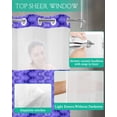 thumbnail image 4 of No Hook Shower Curtain with Snap in Liner, Abstract Gradient Purple Ripple Texture Hotel Shower Curtains for Bathroom, Washable Shower Curtain Liner Set with Mesh Top Window, 54"x78", 4 of 6