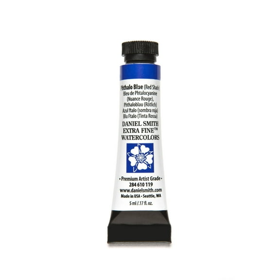 Daniel Smith Extra Fine Watercolor, 5 ml, Phthalo Blue, Red Shade