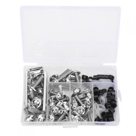 

158Pcs/Set Universal Fairing Bolts Gasket Wrench Kit Motorcycle AccessorySilver