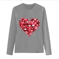 thumbnail image 4 of Guluxicc Sweatshirts for Women Valentine's Day Casual Crewneck Long Sleeve Tops Trendy Fashion Cute Graphic Pullover Shirts, Gray, L, 4 of 4