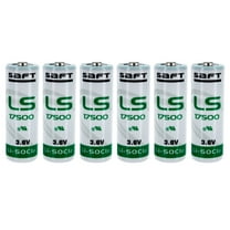 6x SAFT LS17500 A 3.6V Lithium Thionyl Chloride (Li-SOCl2) Battery