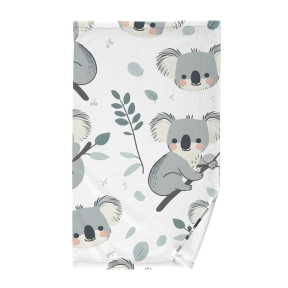 Koala on Branch Cotton Face Towels Absorbent Hand Towel Soft Bathroom Towel for Kitchen Hotel Decoration
